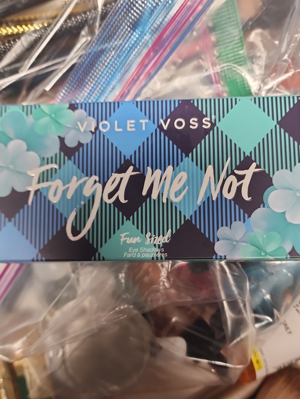 Violet Voss Forget Me Not Mini Eyeshadow Palette - Teal & Navy Plaid